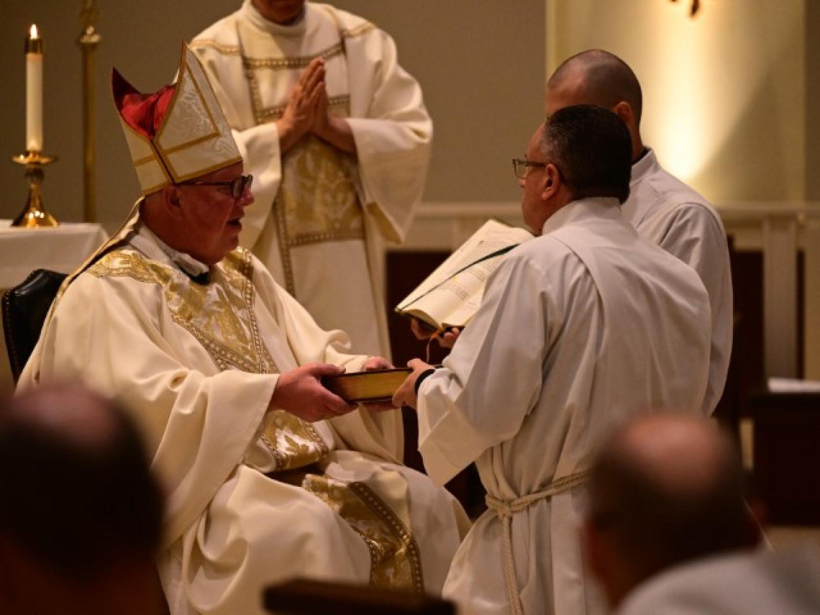 Bishop William D. Byrne with Brian Thomas Delaney _25, Archdiocese of Boston