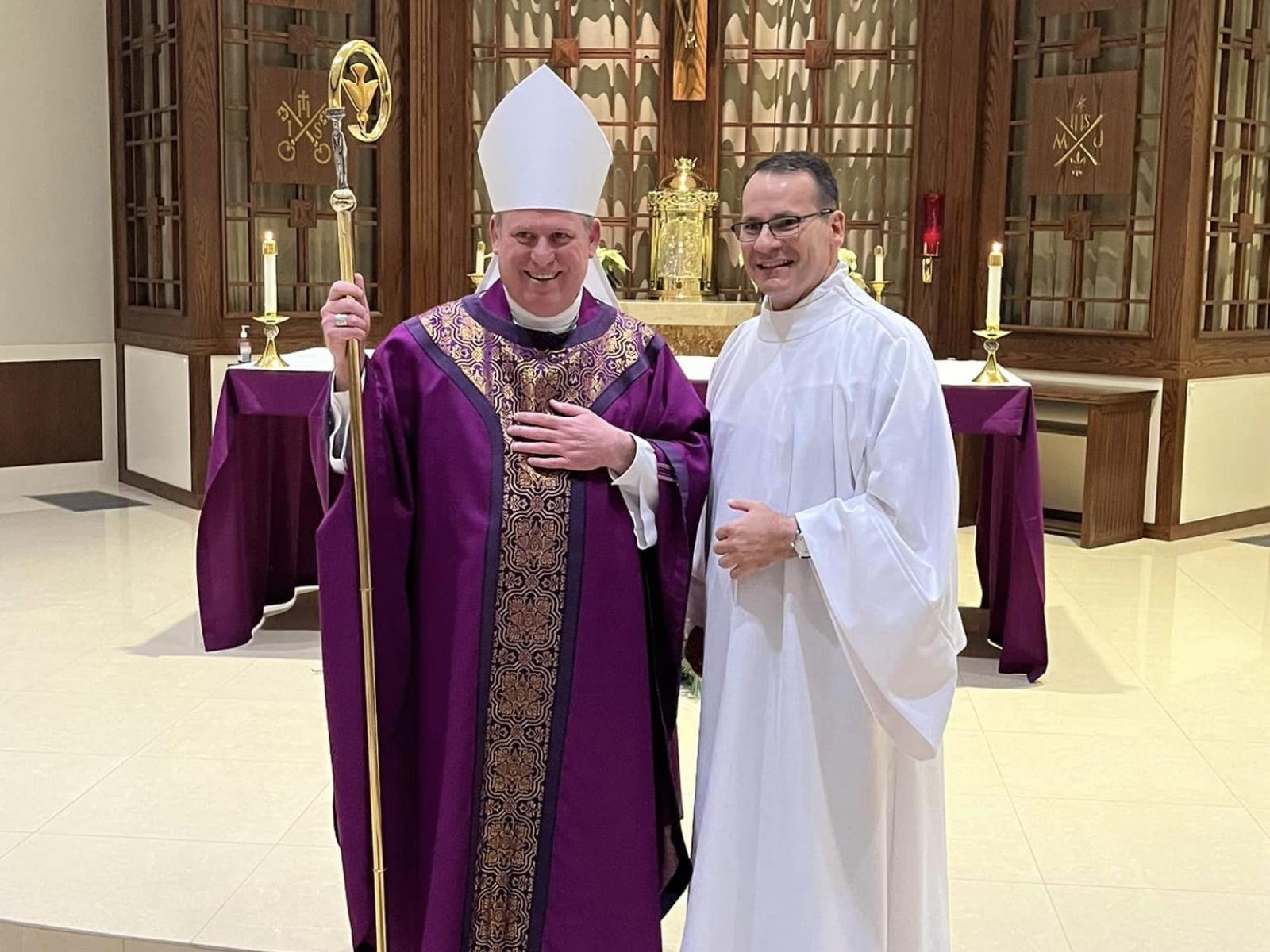 Bishop Sweeney and Paul Landi